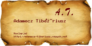 Adamecz Tibériusz névjegykártya